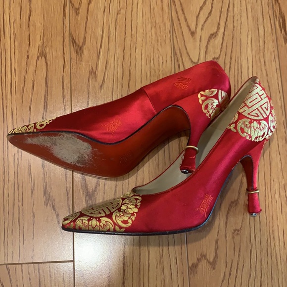 Christian Louboutin red design heels. Size 37.5. - Picture 4 of 4